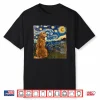 Golden Retriever Dog Van Gogh Style Starry Night Shirt