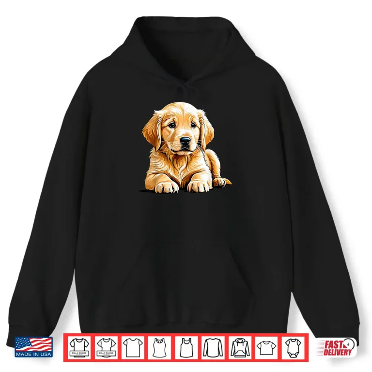 Hoodie Golden Retriever Dog Puppy Graphic Shirt
