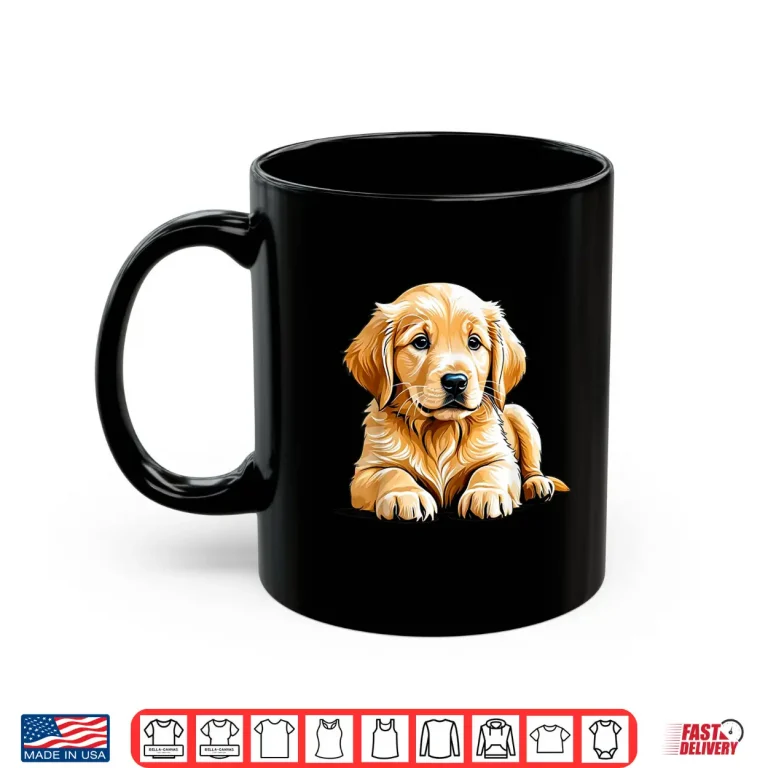 Mug Golden Retriever Dog Puppy Graphic Shirt