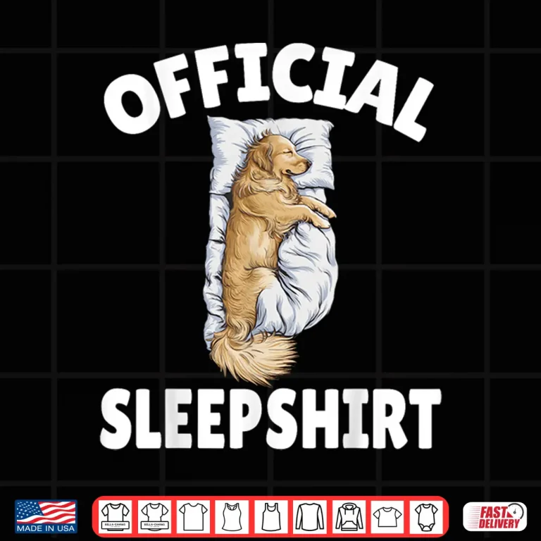 Design Golden Retriever Dog Official Sleepshirt Napping Pajamas Shirt