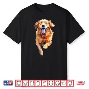 Golden Retriever Illustration Art Dog Owner Pet Lover Shirt