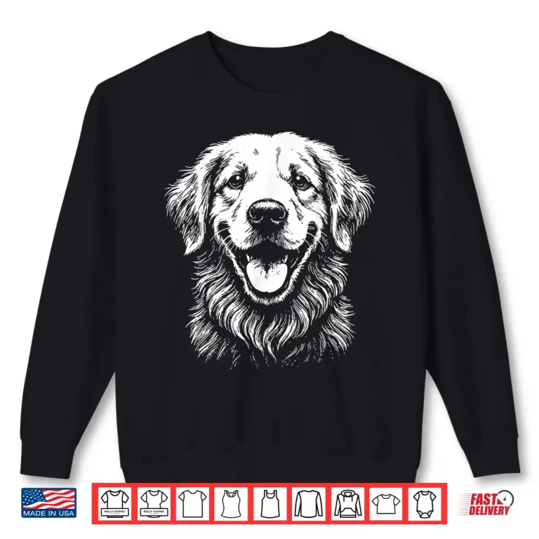 Sweatshirt Golden Retriever Illustration Shirt
