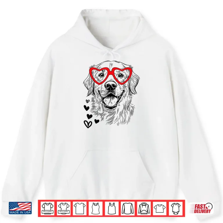 Golden Retriever Valentine'S Day For Dog Pet Lover Men Women Shirt 1 Hoodie Golden Retriever Valentines Day For Dog Pet Lover Men Women Shirt