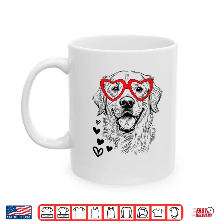 Golden Retriever Valentine'S Day For Dog Pet Lover Men Women Shirt 3 Mug Golden Retriever Valentines Day For Dog Pet Lover Men Women Shirt