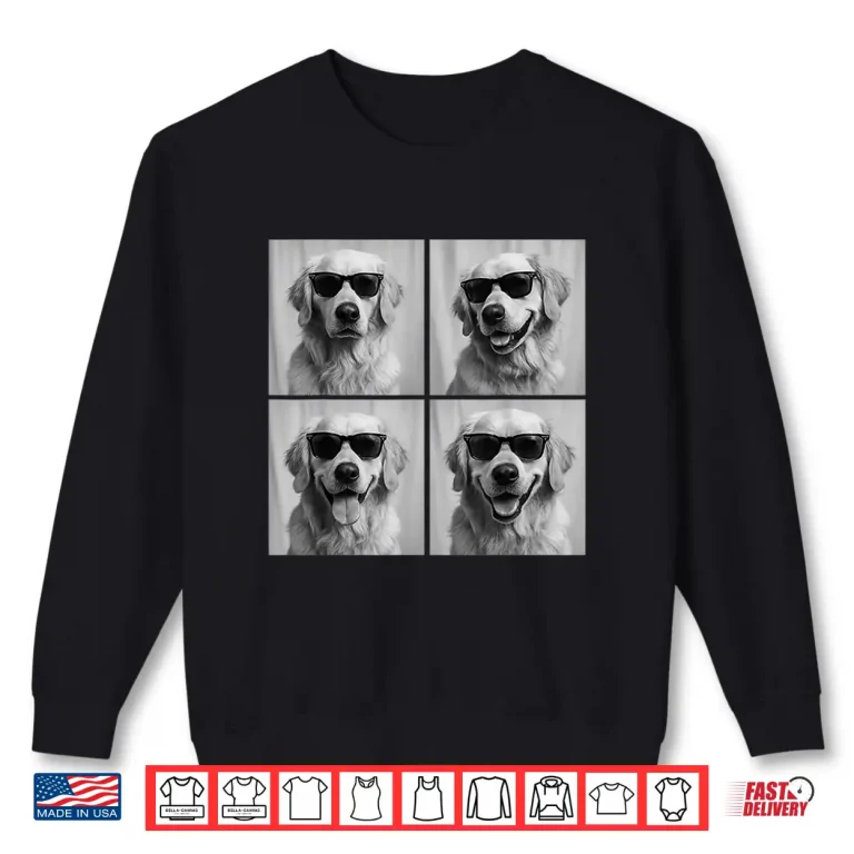 Sweatshirt Funny Golden Retriever Lover Cute Golden Dog Photo Booth Shirt
