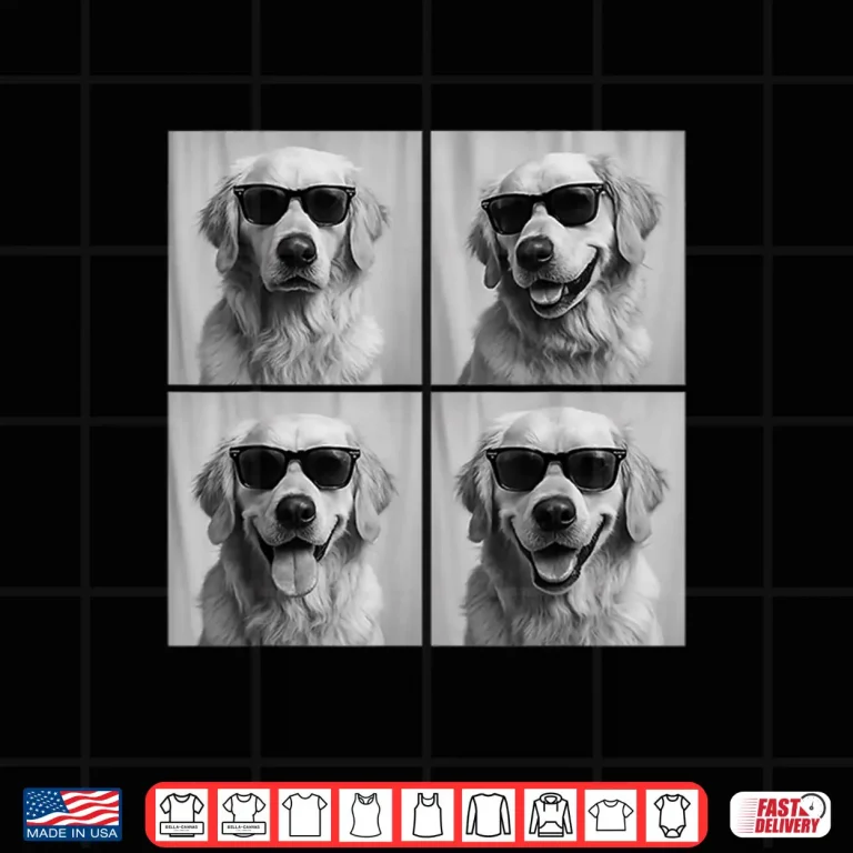Design Funny Golden Retriever Lover Cute Golden Dog Photo Booth Shirt