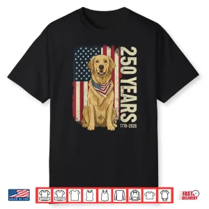 Golden Retriever American Flag Bandana 250Th 4Th Of July Shirt