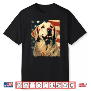 Golden Retriever American Flag Shirt 4Th Of July Retriever Shirt