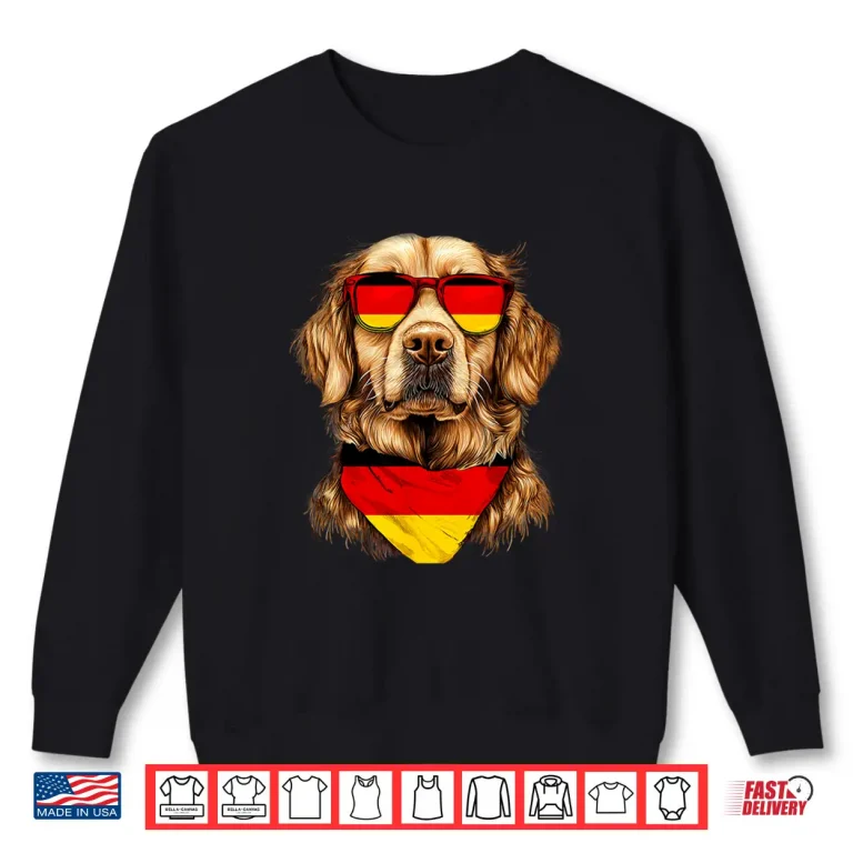 Sweatshirt German Flag Golden Retriever Dog Heritage Germany Shirt