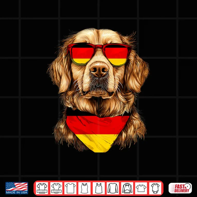 Design German Flag Golden Retriever Dog Heritage Germany Shirt