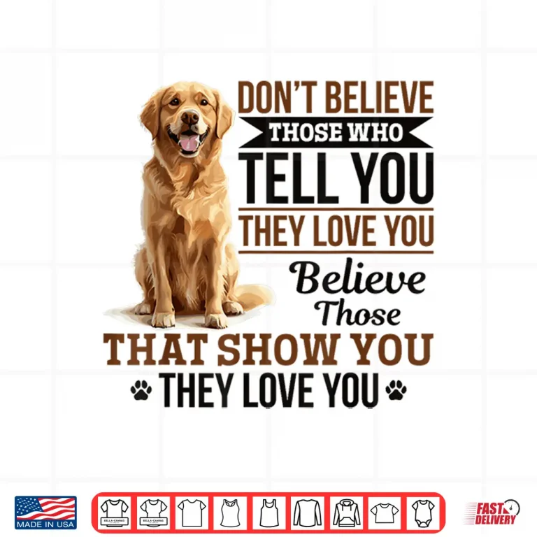 Design Golden Retriever Dog Breed All bark no bite. unless Shirt