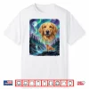 Golden Retriever Howling Aurora Northern Lights Dog Lover Shirt