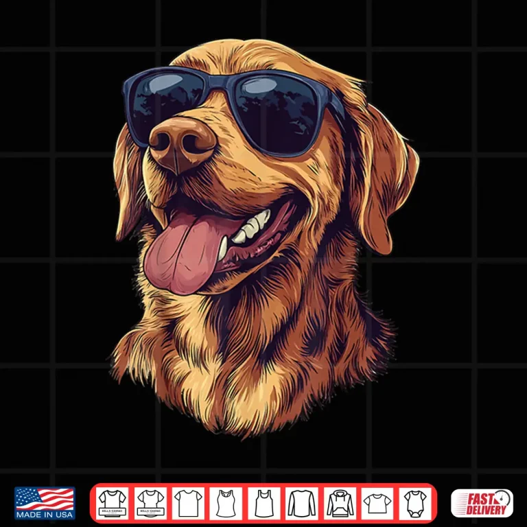 Design Golden Retriever Sunglasses Shirt