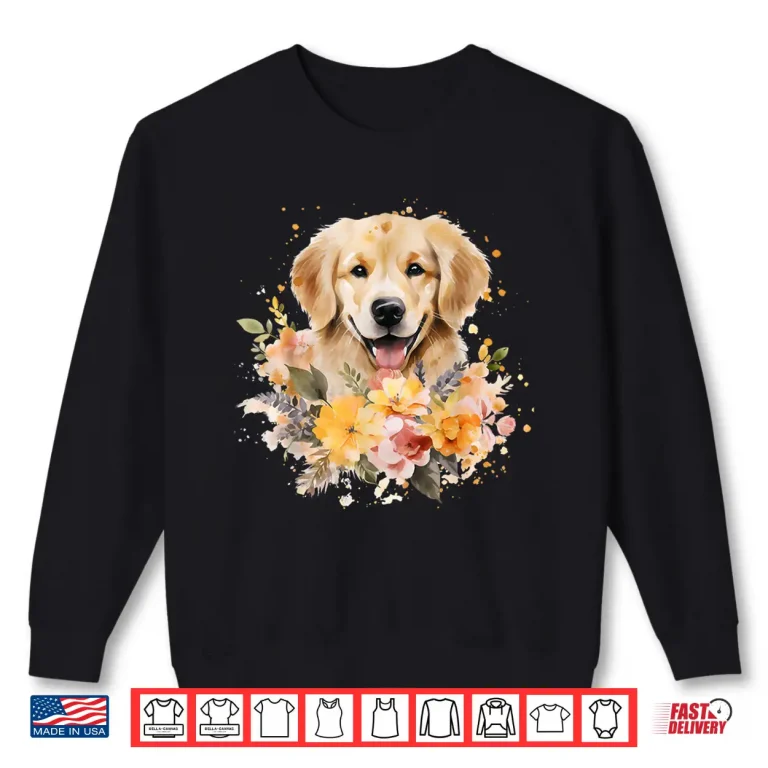 Sweatshirt Watercolor Golden Retriever Shirt