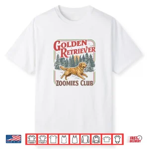 Retro Golden Retriever Zoomies Club Dog Lover Shirt