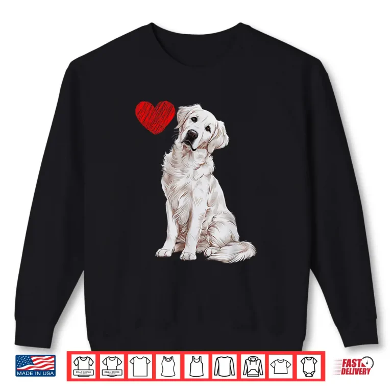 Sweatshirt Love is White English Cream Golden Retriever Mom Dog Puppy Shirt