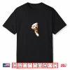 Cute Golden Retriever Puppy Peeking Around Corner Dog Lover Shirt