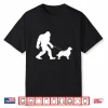 Fun Bigfoot Sasquatch Walking Golden Retriever Gag Gift Shirt