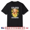 Golden Grandma Of A Golden Retriever Grandma Sunflower Shirt