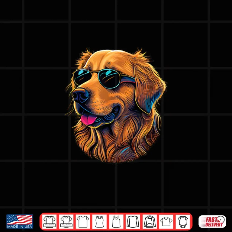 Design Dad Mom Cool Dog Sunglasses Golden Retriever Shirt