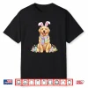 Golden Retriever Dog Easter Bunny Eggs Cute Spring Floral Shirt