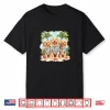 Golden Retriever Dogs In Cute Hawaiian Tops Palm Trees Beach Shirt