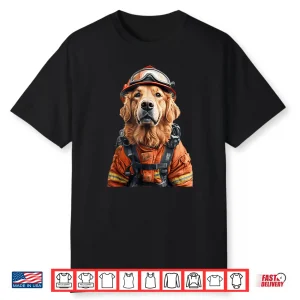 Golden Retriever Firefighter Shirt