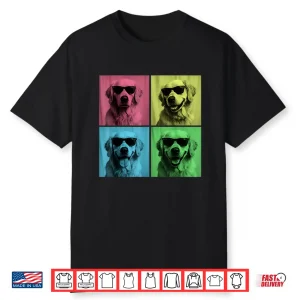 Golden Retriever Pop Art Funny Golden Dog Lover Photo Booth Shirt