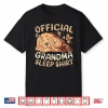 Official Grandma Sleep Shirt Dog Golden Retriever & Puppy Shirt