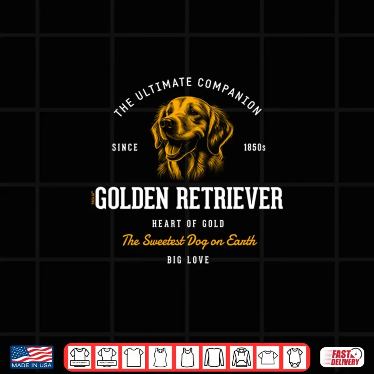 Design Vintage Styled Retro Golden Retriever Shirt