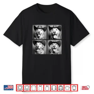 Western Golden Retriever Funny Cowboy Dogs Cute Pet Owner Shirt