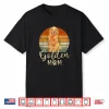 Womens Golden Mom Retro Sunset Golden Retriever Lover Gift Dog Mama Shirt