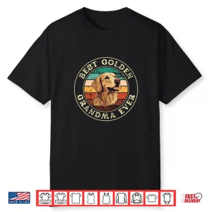 Best Golden Retriever Grandma For Women Gift Idea Funny Dog Shirt