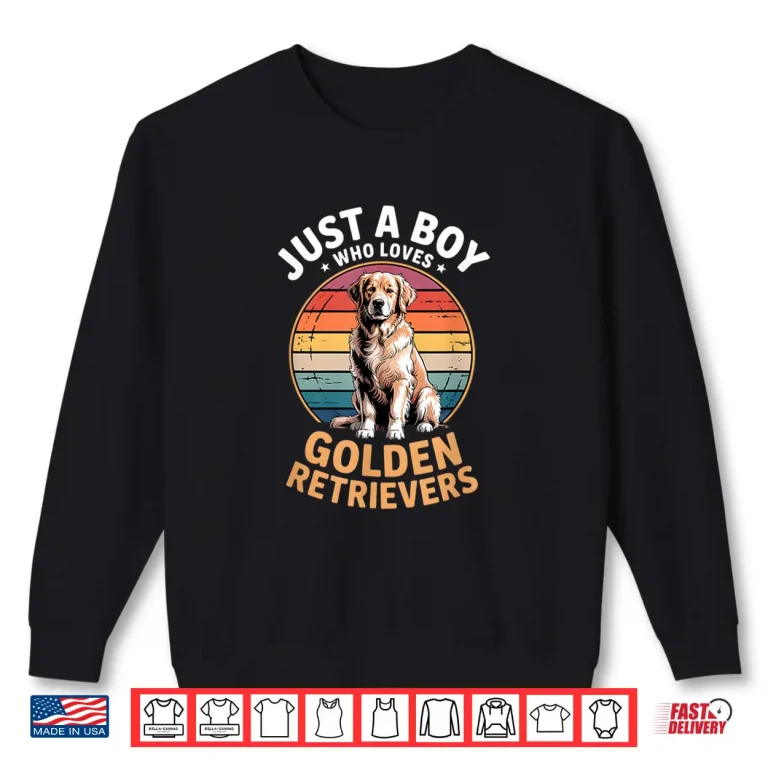 Sweatshirt Boys Golden Retriever Shirt
