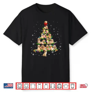 Golden Retriever Christmas Tree X Mas Gift Shirt