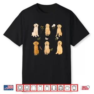 Golden Retriever Cottagecore Floral Golden Mama Dog Owner Shirt