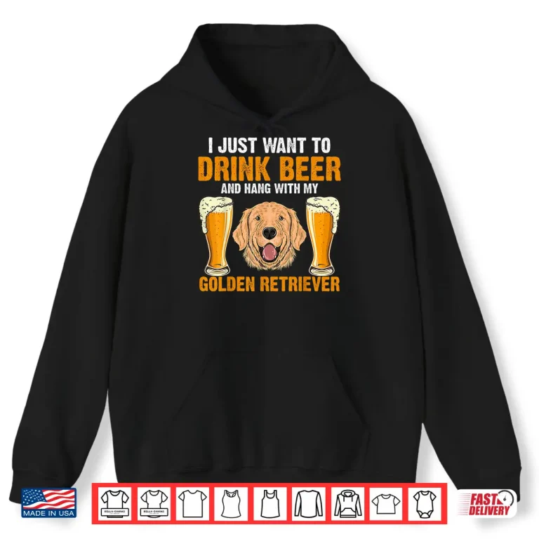 Hoodie Golden Retriever Dog Golden Retriever Beer Golden Retriever Shirt