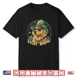 Golden Retriever Dog St. Patrick’S Day Saint Paddy’S Irish Shirt