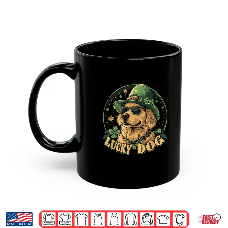Mug Golden Retriever Dog St. Patricks Day Saint Paddys Irish Shirt