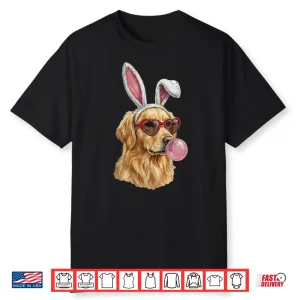 Golden Retriever Easter Bunny Dog Lover Shirt