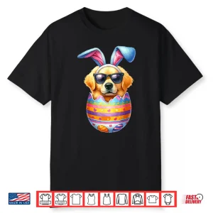 Golden Retriever Lover Easter Egg Happy Easter Bunny Ears Shirt
