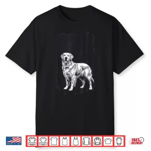 Golden Retriever Usa Flag Shirt
