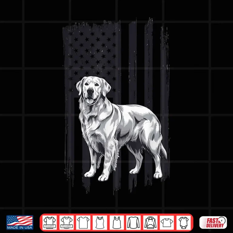 Design Golden Retriever USA Flag Shirt