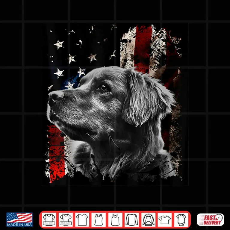 Design Patriotic Golden Retriever Shirt Shirt Tshirt Tee Gift Shirt