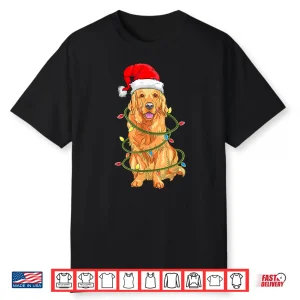 Christmas Dog Golden Retriever Pajama Shirt