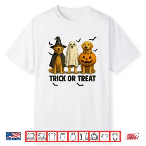 Cute Dog Halloween Costume Golden Retriever Trick Or Treat Shirt