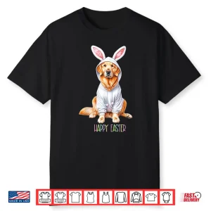 Easter Dog Bunny Spring Golden Retriever Easter Egg Hunting Shirt