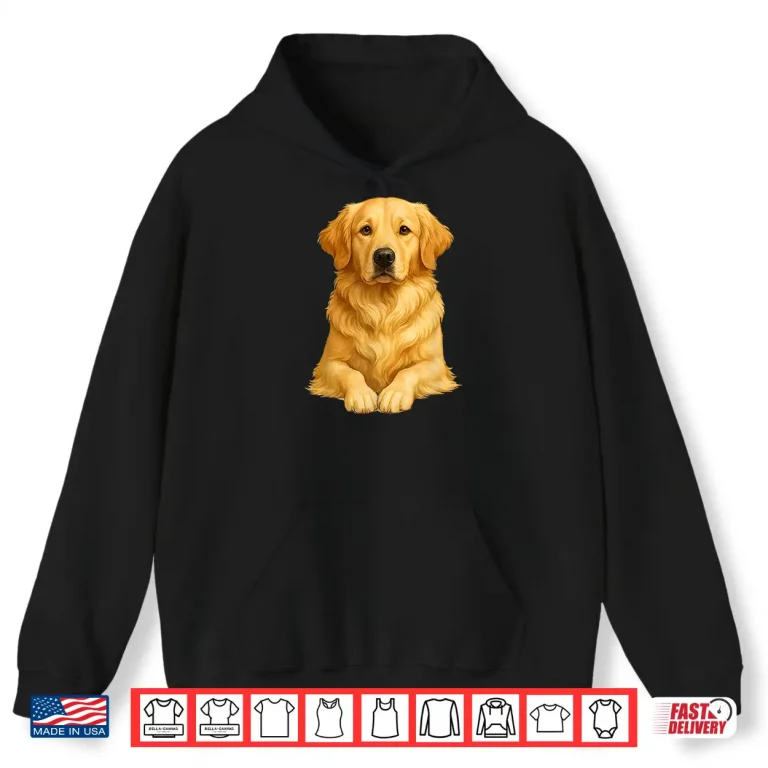 Hoodie Golden Retriever Dog Artwork Shirt