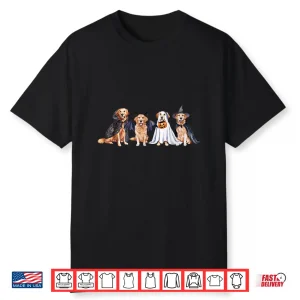Golden Retriever Ghost Dog Halloween Golden Retriever Witch Shirt