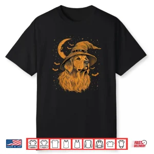 Golden Retriever Halloween Cute Dog Mom Wizard Witch Shirt